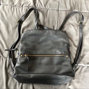 Black backpack purse